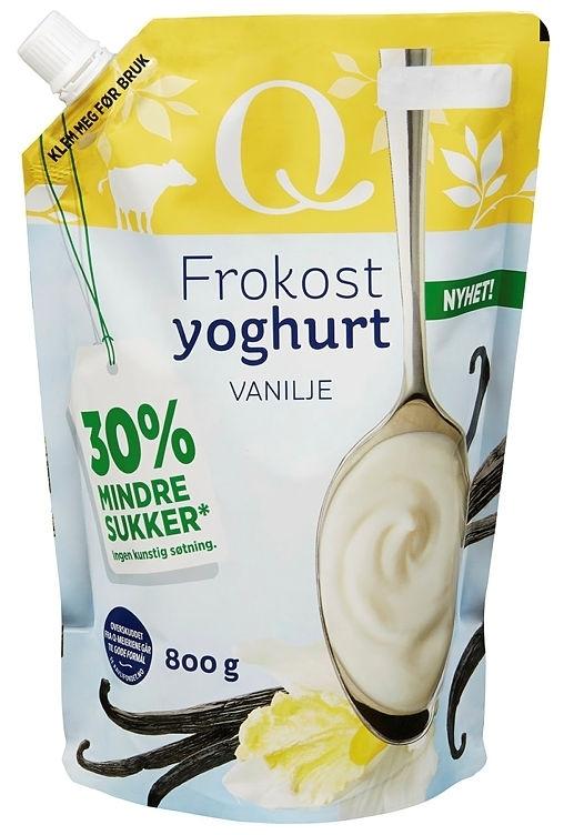 Q Frokostyoghurt vanilje pose 800 g