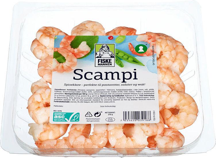 Scampi Asc 270g Fiskemannen