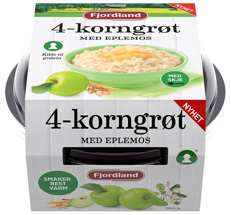 4-Korngrøt Eplemos 200g Fjordland