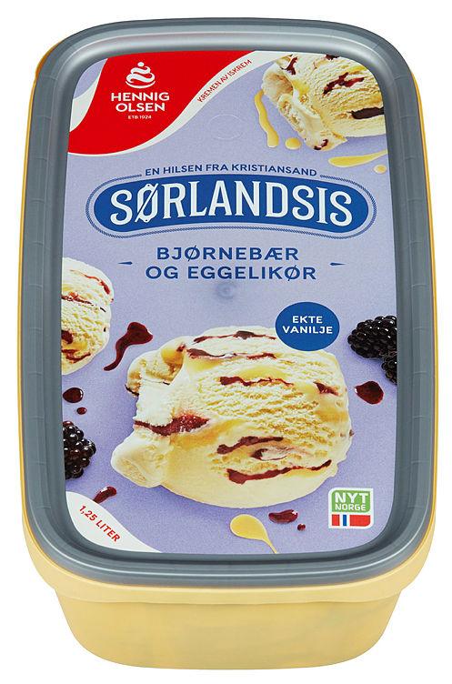 Sørlandsis Bjørnebær&amp;Eggelikør 1.25l