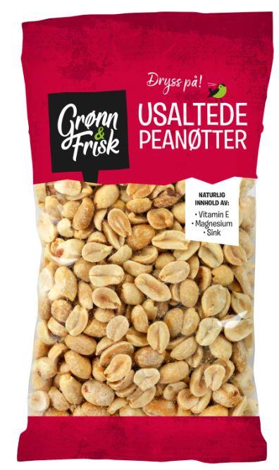 Peanøtter 250g Ristet Usaltet Grønn &amp; Frisk