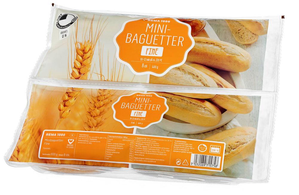Minibaguetter Fine 8x75g, 600 g