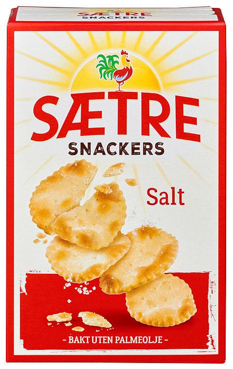 Snackers Kjeks Salt 120g Sætre