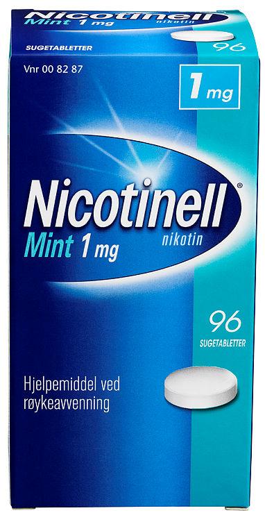 Nicotinell Mint Sugetablett 1mg 96stk
