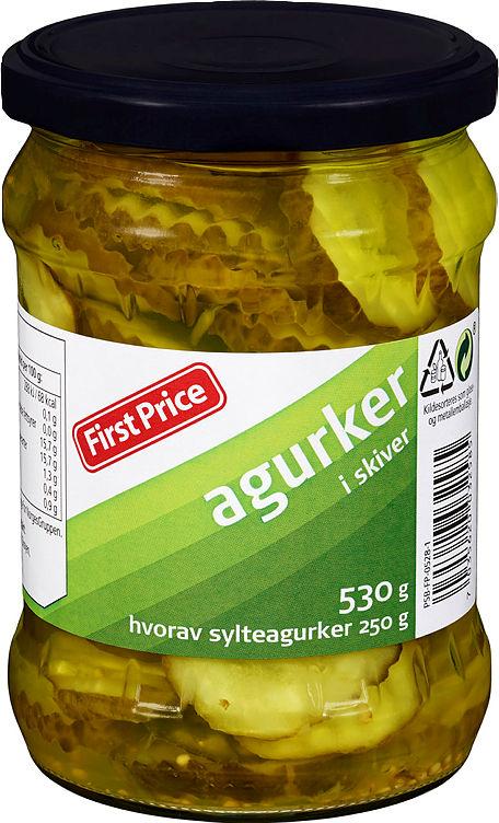 Agurker Skivede 530g First Price