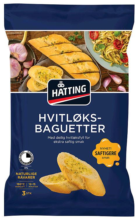 Hvitløksbaguetter 175gx3stk Hatting