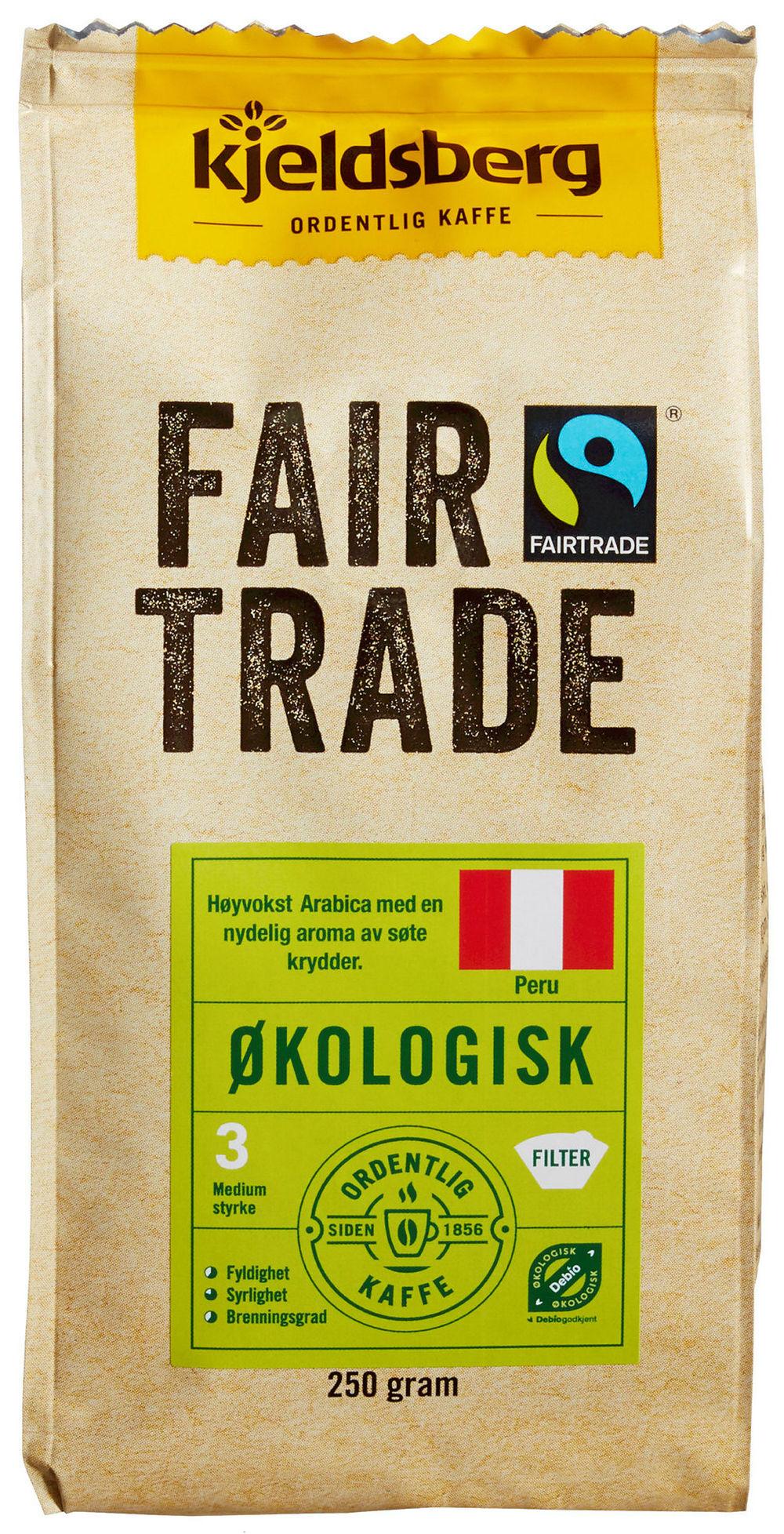 Fairtrade Kaffe Filtermalt Økologisk, 250 g