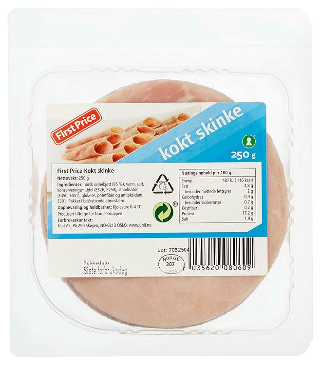 Skinke Kokt 250g First Price
