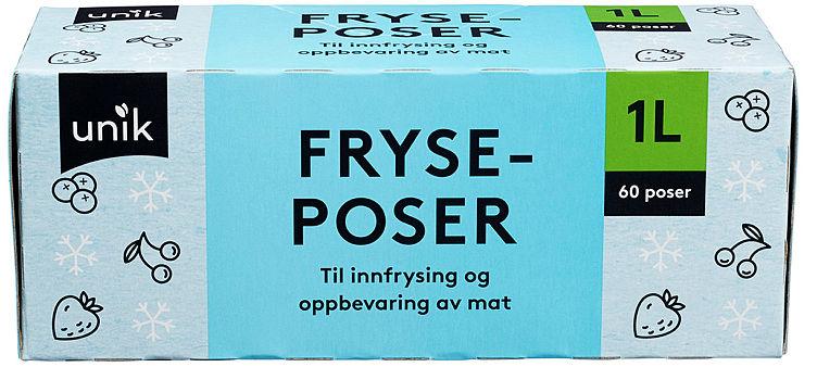 Fryseposer 1l 60stk Unik