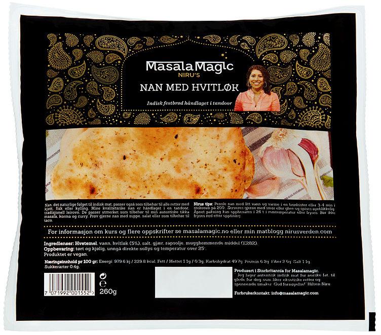 Naan Håndlagde m/Hvitløk 260g Nirus