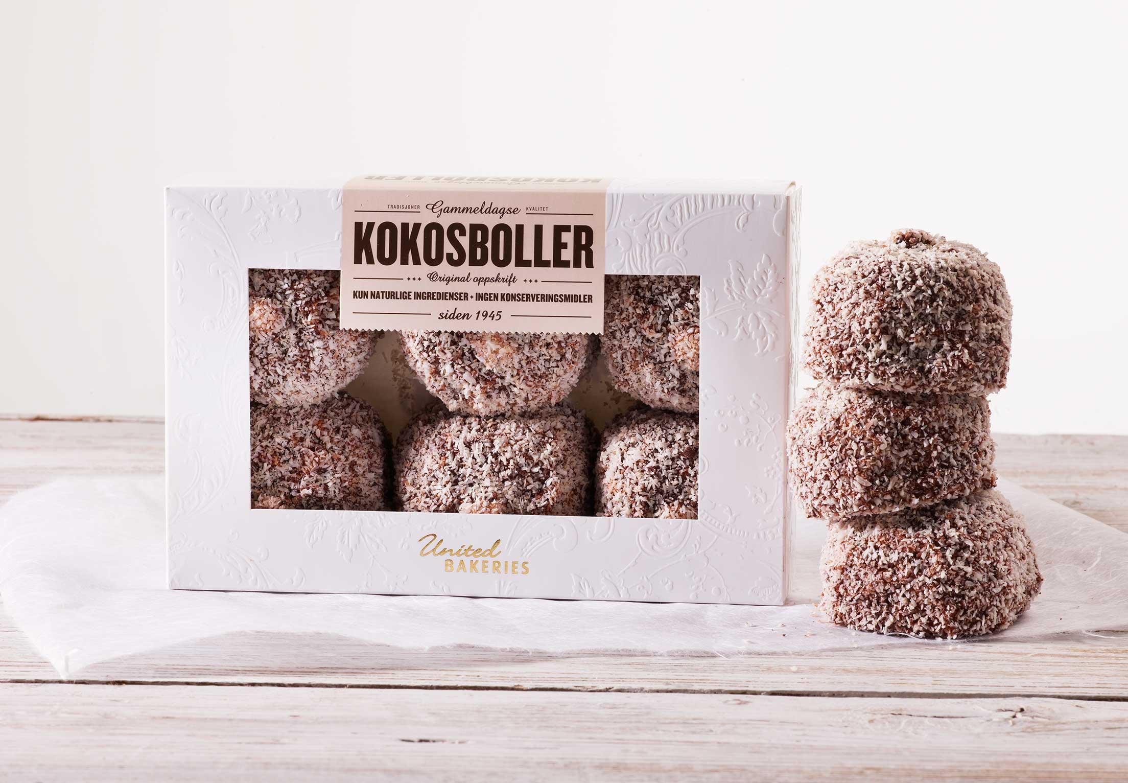 Kokosboller Gammeldagse 6stk United Bakeries