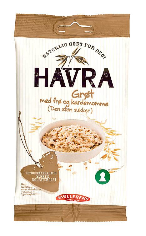 Havra Grøt Frø/Kardemomme 65g Møllerens