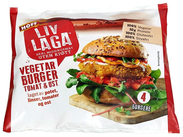 Hoff Vegetarburger m/ Ost  4 stk, 500 g