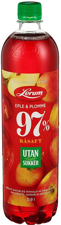 Eple&amp;Plommesaft u/Sukker 0,9l Lerum