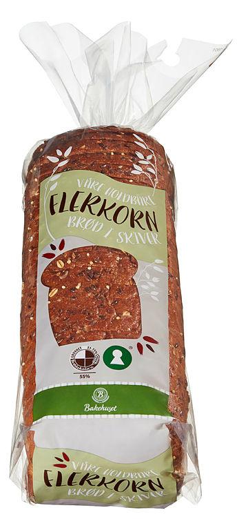 Flerkornbrød Holdbar Skåret 750g Bakehuset