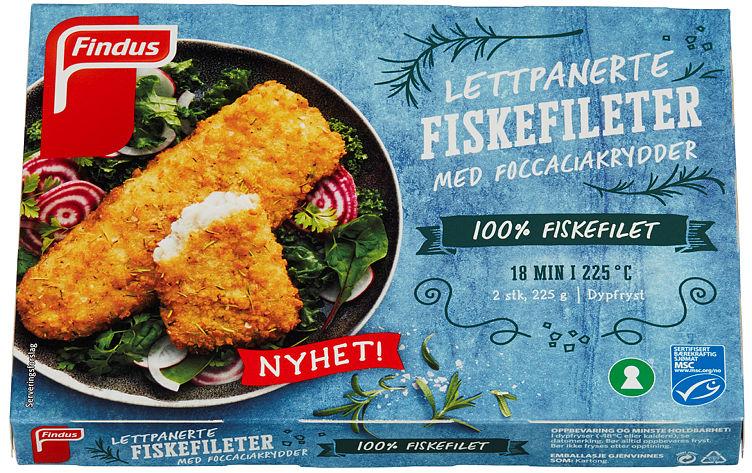 Fiskefilet Lettpanert Foccacia 225g Findus