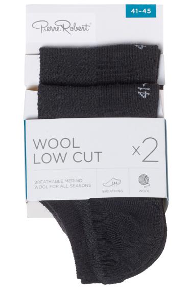 Herresokkk Low Cut Wool 41-45 Pierre-Robert