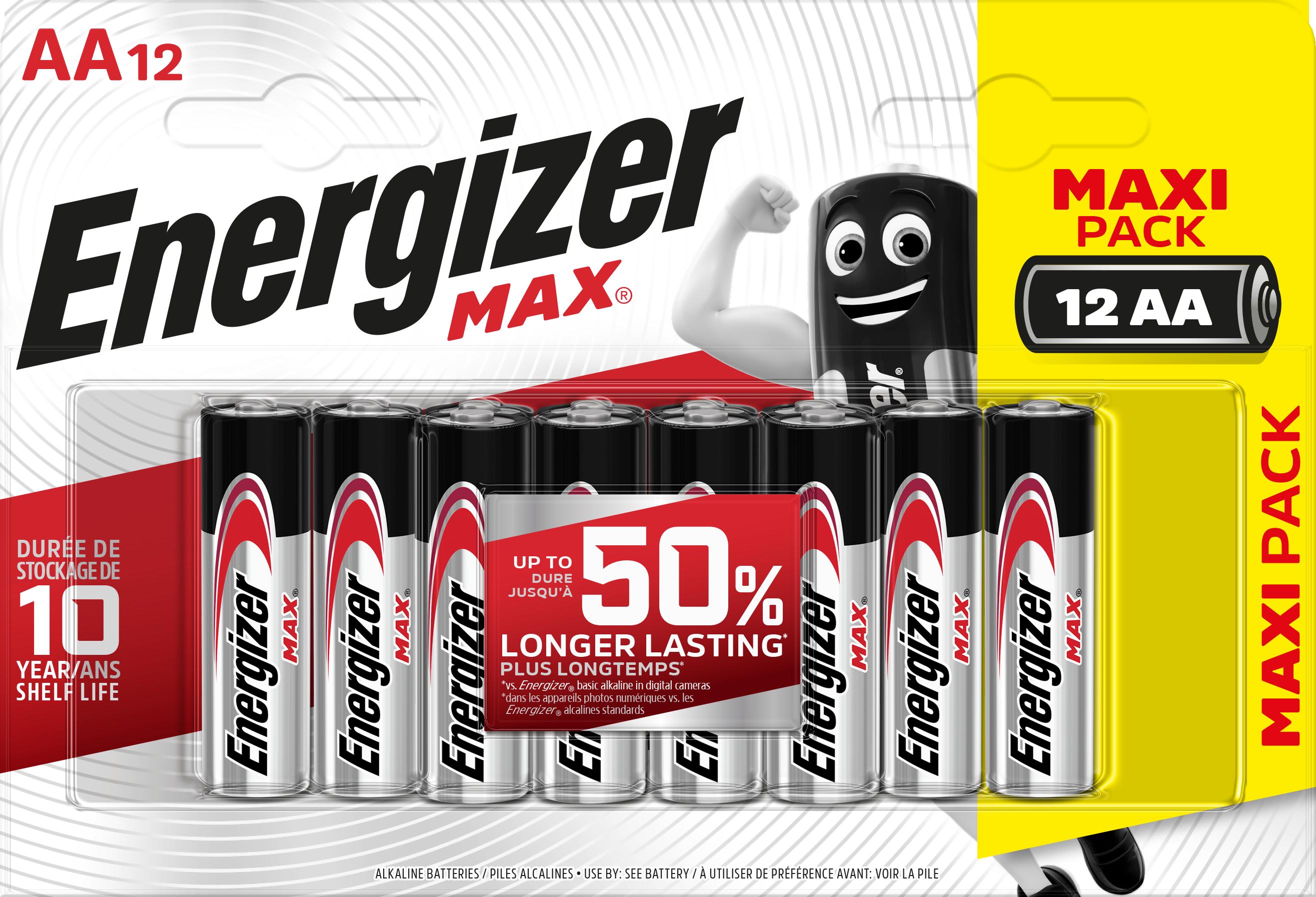 Batterier Aa Max 12stk Energizer