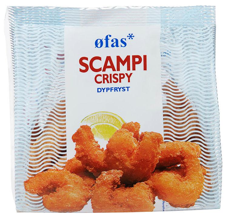 Scampi Crispy Panert Stå pose 400g Øfas