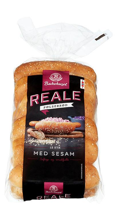 Pølsebrød m/Sesamfrø 12stk Reale