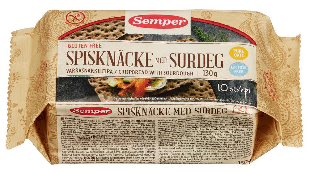 Knekkebrød Med Surdeig Glutenfri, 130 g