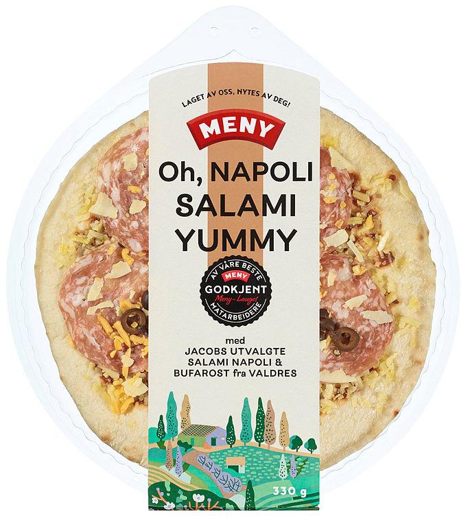 Pizza Salami Napoli&amp;Parmesan 330g Meny