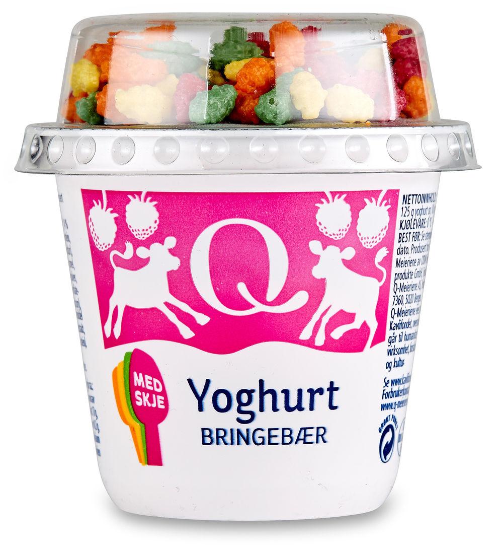 Q Barneyoghurt Bringebær 135 g