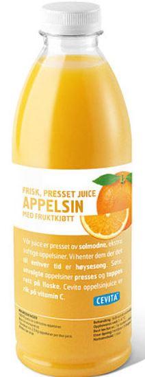 Appelsinjuice Friskpresset 1l Cevita