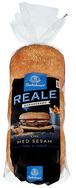 Burgerbrød m/Sesam Store 6stk 480g Reale