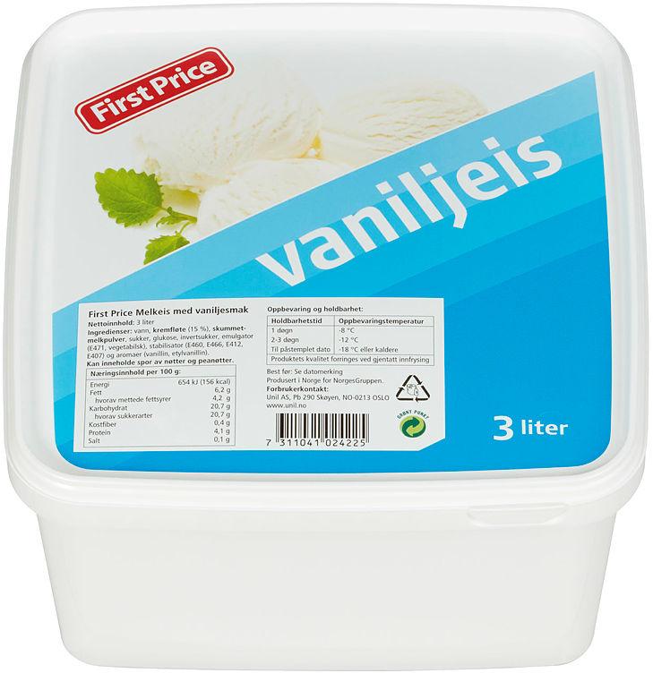 Vaniljeis 3l First Price