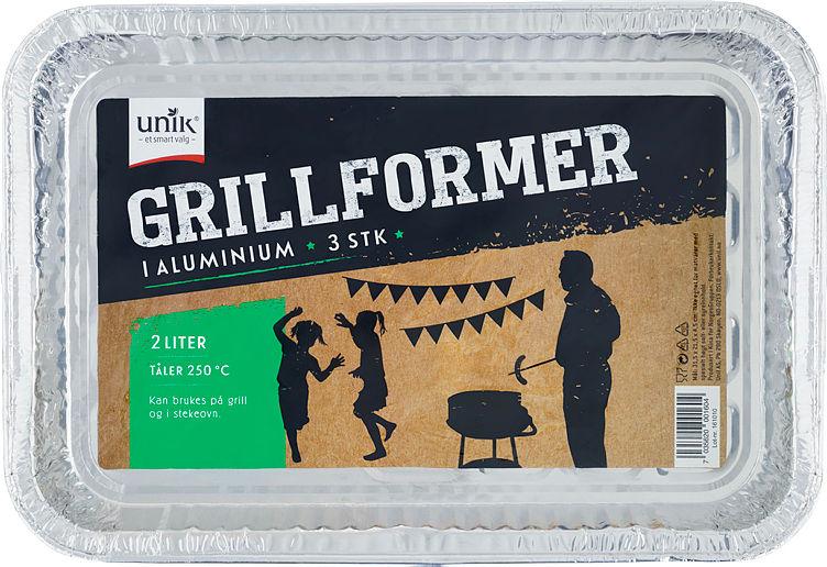 Grillform Alu Stor 2l 3stk Unik