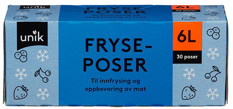 Fryseposer 6l 30stk Unik