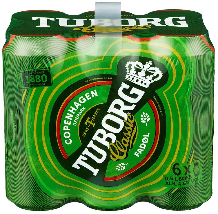 Tuborg Classic Fatøl 0,5lx6 boks