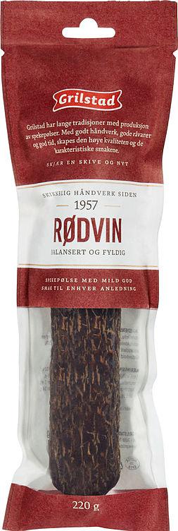Rødvinpølse hel 220g Grilstad