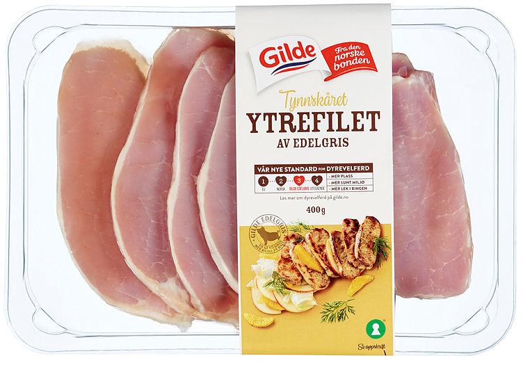 Svin Ytrefilet Tynnskåret 400g Edelgris