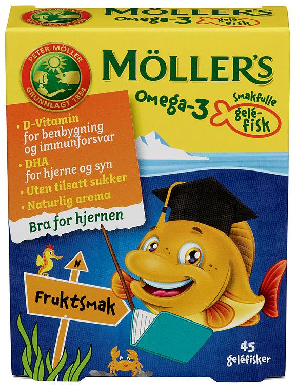 Möller&#039;s Omega-3 Geléfisk Frukt 45stk