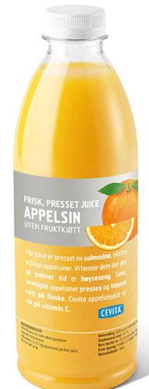 Appelsinjuice u/Fruktkjøtt 1l Cevita