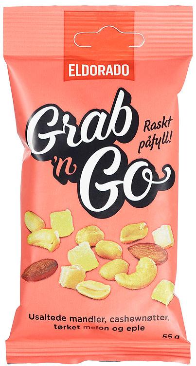 Grab&#039;n Go Mix Nøtter&amp;Melon 55g