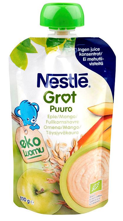 Grøt Eple/Mango Fullk.Havre Økologisk 110g Nestle