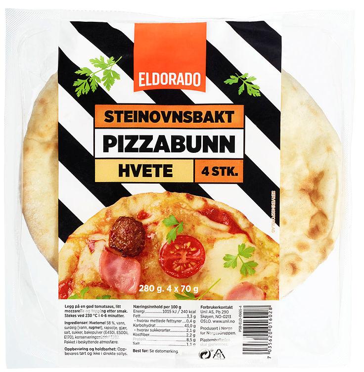Pizzabunn Porsjon Stenovn 4stk 280g Eldorado
