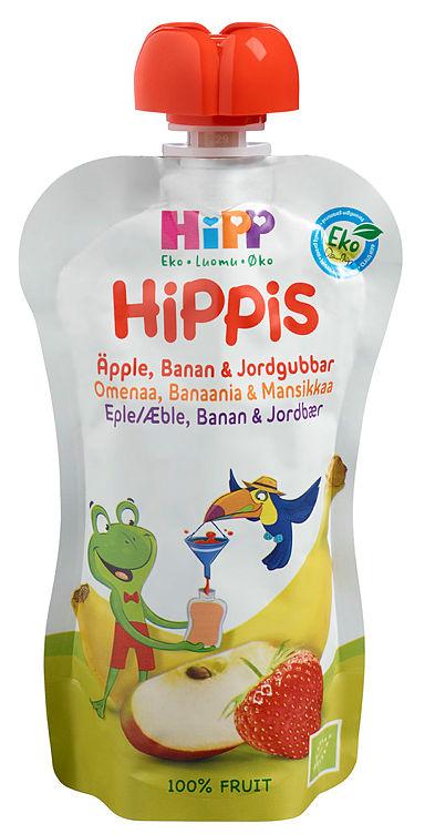 Hippis Eple Banan&amp;Jordbær 6mnd 100g Hipp