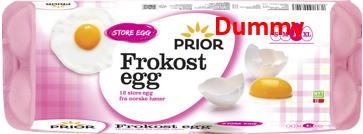 Frokostegg Frittgående M/L 12stk Prior