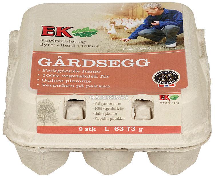Gårdsegg Store 9stk Ek