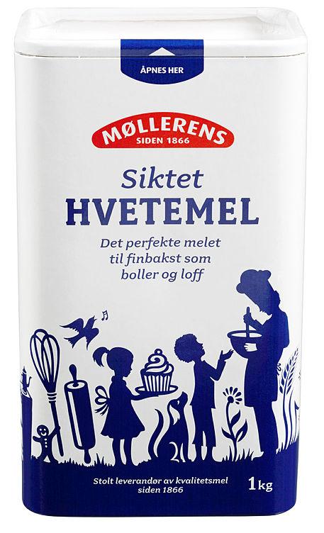 Hvetemel Siktet 1kg boks Møllerens