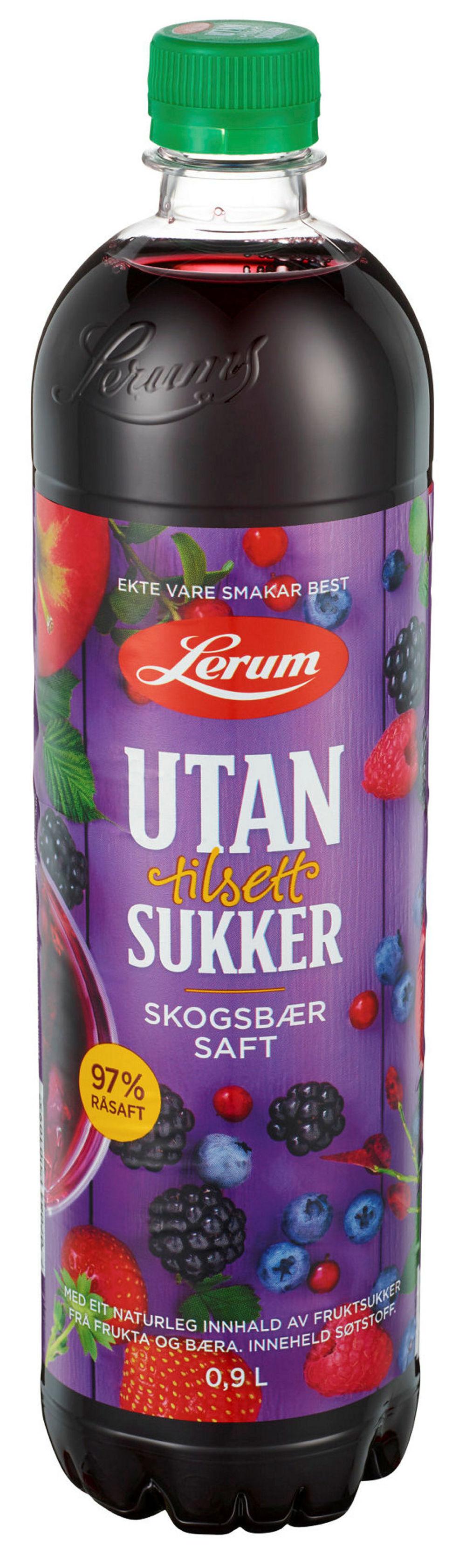 Skogsbærsaft Uten Tilsatt Sukker, 0,9 l