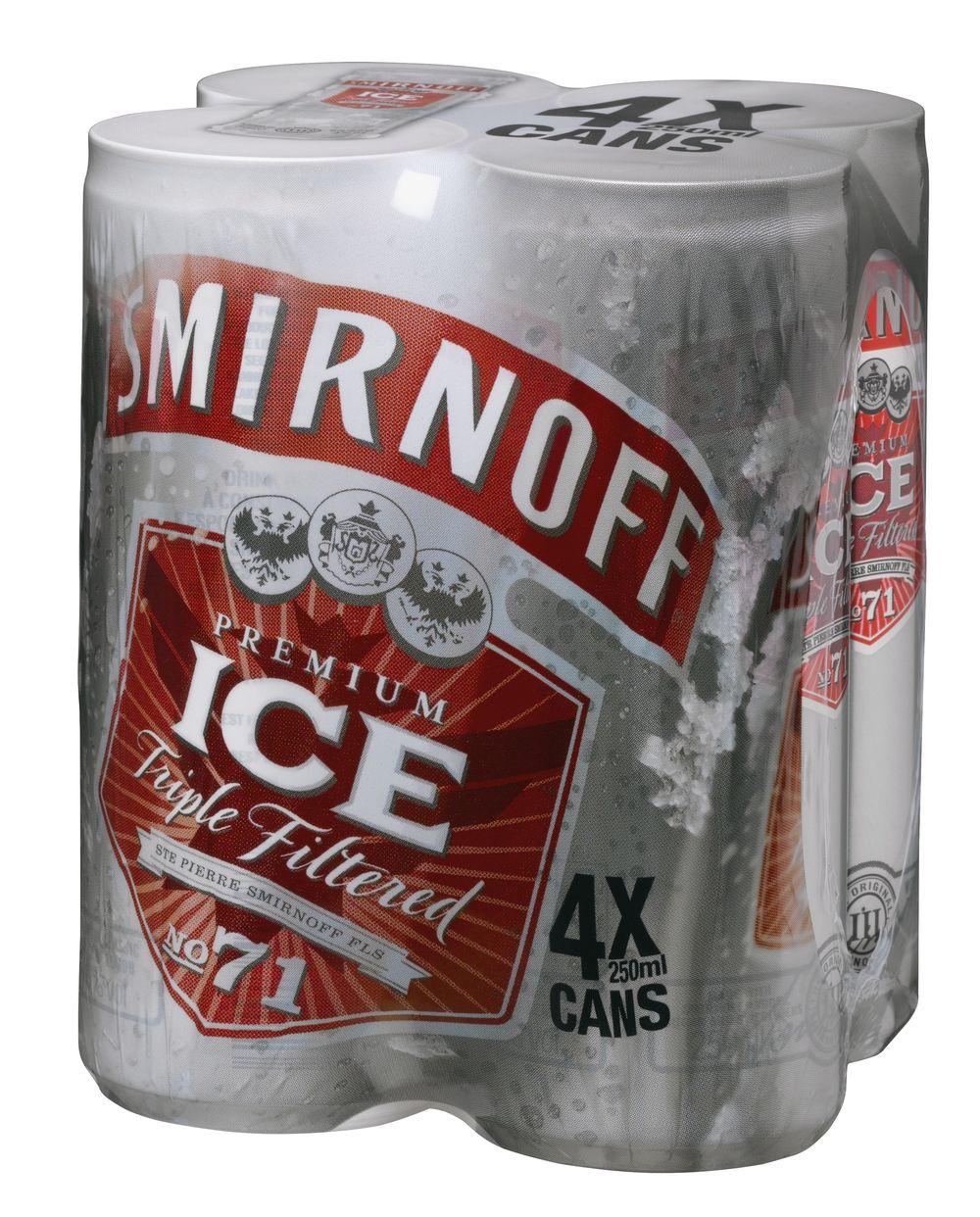 Smirnoff Ice 4 x 0,25l, 1 l