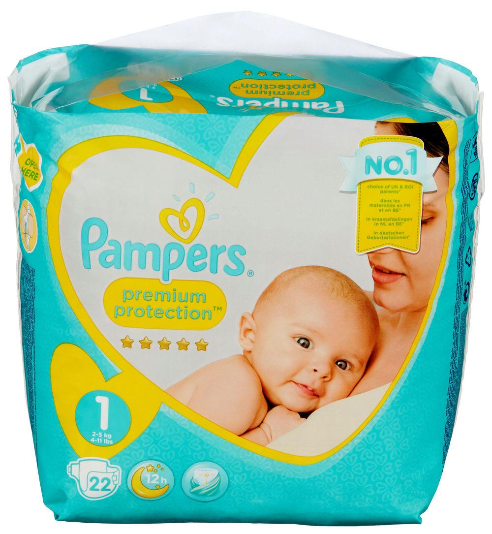 Pampers Premium Protection New baby Str.1 2-5kg, 23 stk