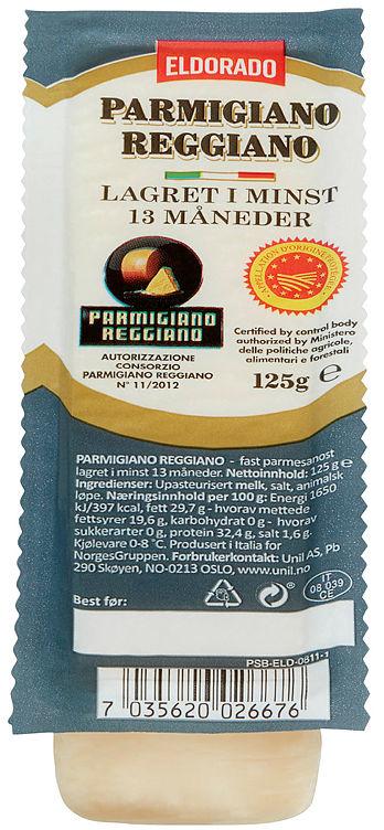 Parmigiano Reggiano 125g Eldorado