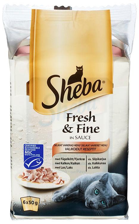 Sheba Mini Mix Kalkun&amp;Laks 6x50g