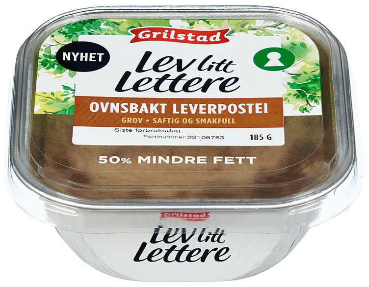 Leverpostei Ovnsb Lev Litt Lettere 185g Grilstad